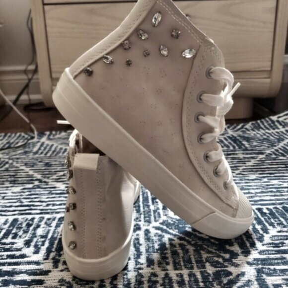 *Limited Edition Zara Girl Hightop Suede Sneakers- Size 38 Adults or Youth 6.… - Picture 4 of 10